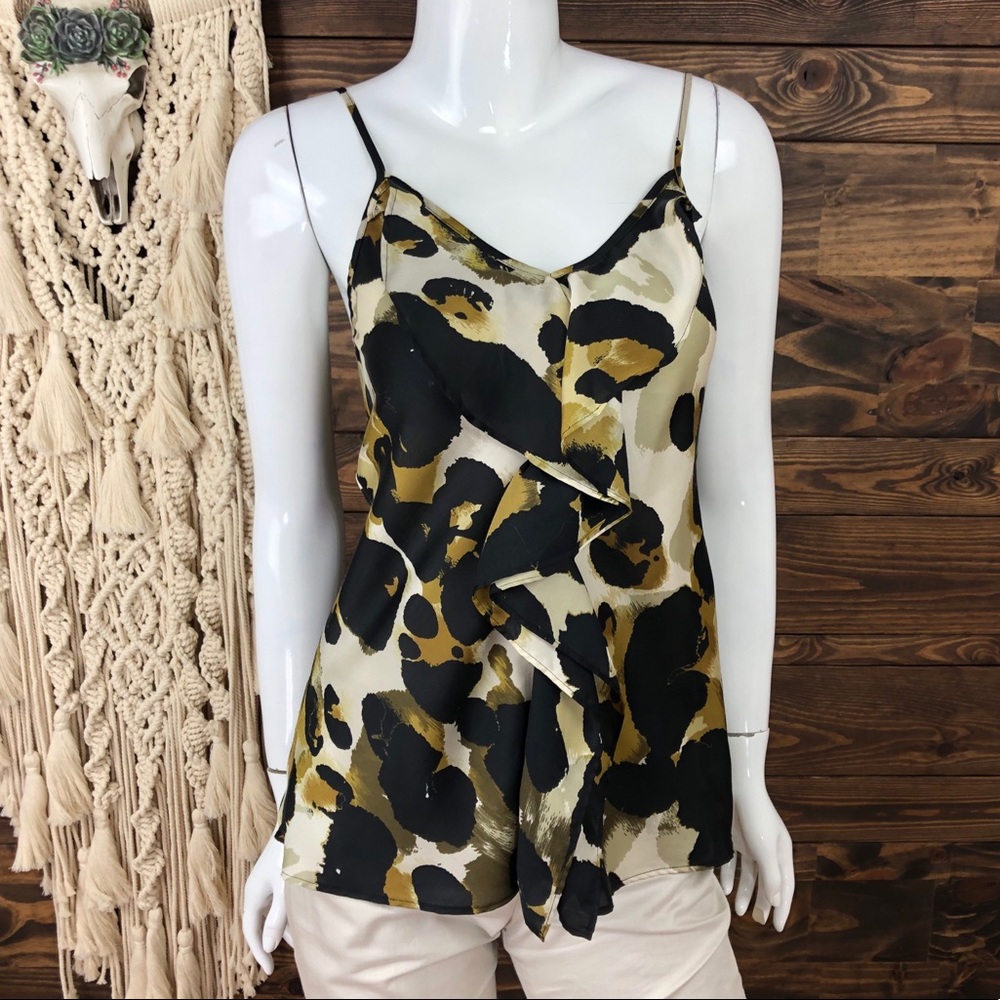CAbi | Leopard Cheetah‎ Ruffle Tank